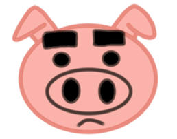 Big pig face sticker #9467019