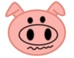 Big pig face sticker #9467020