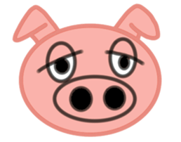 Big pig face sticker #9467022