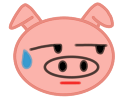 Big pig face sticker #9467025