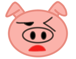 Big pig face sticker #9467036