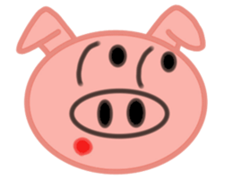 Big pig face sticker #9467037