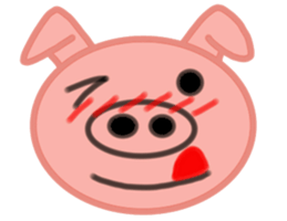 Big pig face sticker #9467040