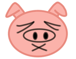 Big pig face sticker #9467045