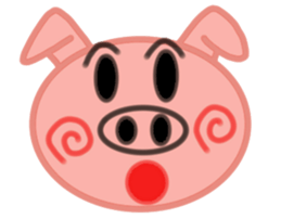 Big pig face sticker #9467047