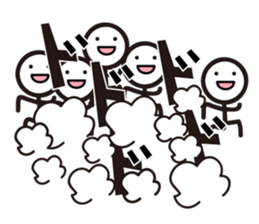 Pretty stick figure sticker sticker #9467104