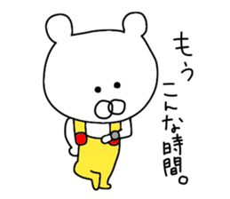 Bear wearing overalls sticker #9467650