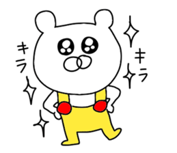 Bear wearing overalls sticker #9467657
