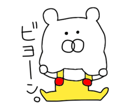 Bear wearing overalls sticker #9467664