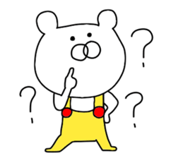 Bear wearing overalls sticker #9467686