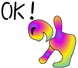 Rainbow angry  - circle power with you sticker #9468955