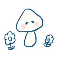 Natural mushrooms stickers