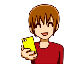 smartphone game man sticker #9469488