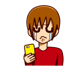 smartphone game man sticker #9469489