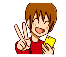 smartphone game man sticker #9469490
