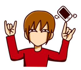 smartphone game man sticker #9469494