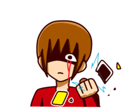 smartphone game man sticker #9469496