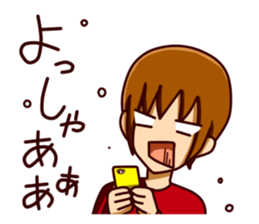 smartphone game man sticker #9469513