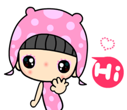 The dreamming girl sticker #9470820