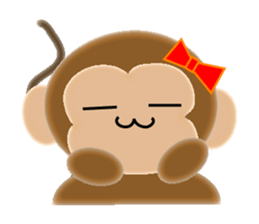 Sticker of 2016 zodiac girl monkey sticker #9471449