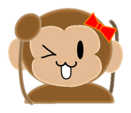 Sticker of 2016 zodiac girl monkey sticker #9471456