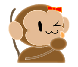 Sticker of 2016 zodiac girl monkey sticker #9471458