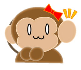 Sticker of 2016 zodiac girl monkey sticker #9471460