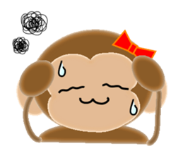 Sticker of 2016 zodiac girl monkey sticker #9471462