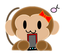 Sticker of 2016 zodiac girl monkey sticker #9471464