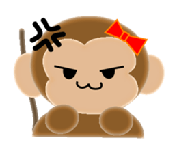 Sticker of 2016 zodiac girl monkey sticker #9471465