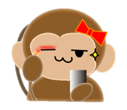 Sticker of 2016 zodiac girl monkey sticker #9471470