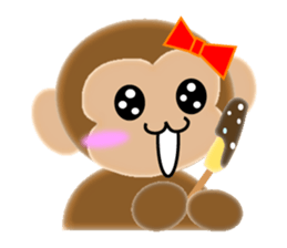 Sticker of 2016 zodiac girl monkey sticker #9471472
