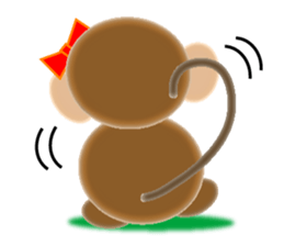 Sticker of 2016 zodiac girl monkey sticker #9471473