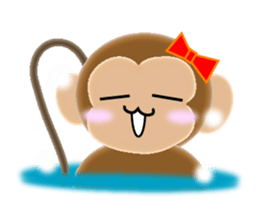 Sticker of 2016 zodiac girl monkey sticker #9471476