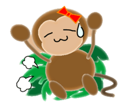 Sticker of 2016 zodiac girl monkey sticker #9471477