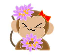 Sticker of 2016 zodiac girl monkey sticker #9471479