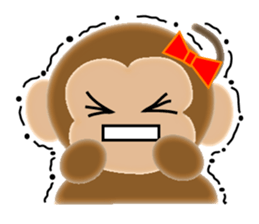 Sticker of 2016 zodiac girl monkey sticker #9471480