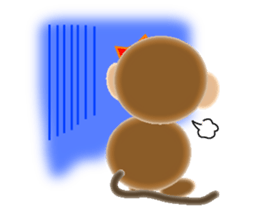 Sticker of 2016 zodiac girl monkey sticker #9471482