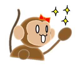 Sticker of 2016 zodiac girl monkey sticker #9471483