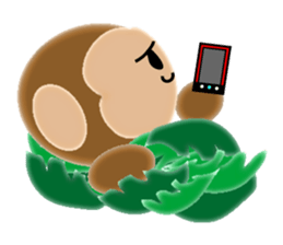 Sticker of 2016 zodiac girl monkey sticker #9471484