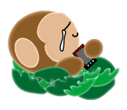 Sticker of 2016 zodiac girl monkey sticker #9471485