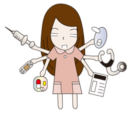 Nurse 's ups and downs sticker #9471658