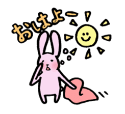 The rabbit with a long hand sticker #9471688
