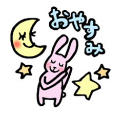 The rabbit with a long hand sticker #9471689