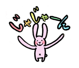 The rabbit with a long hand sticker #9471695