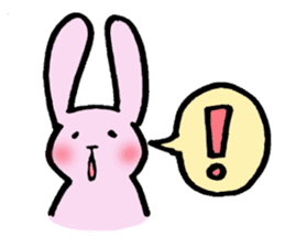 The rabbit with a long hand sticker #9471697