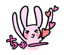 The rabbit with a long hand sticker #9471701