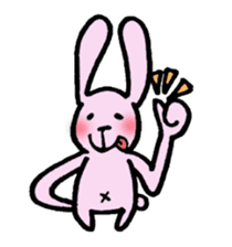 The rabbit with a long hand sticker #9471702