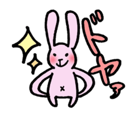 The rabbit with a long hand sticker #9471703