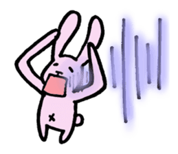 The rabbit with a long hand sticker #9471704